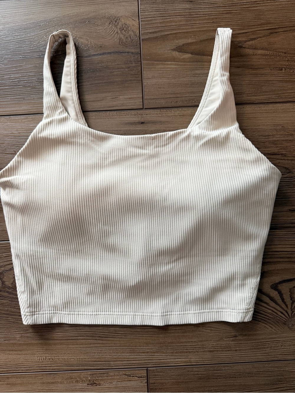 Old Navy Sports Bra Top – Ribbed Cream